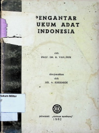 Pengantar Hukum Adat Indonesia