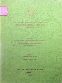 Skripsi : Politik Hukum Penerapan Undang-Undang Pemberantasan Kegiatan Subversi di Indonesia