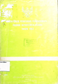 Himpunan Peraturan Perundangan produk Departemen Agama Tahun 1963