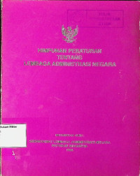 Himpunan Peraturan Tentang Lembaga Administrasi Negara