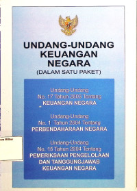 Undang-undang Keuangan Negara (Dalam Satu Paket)