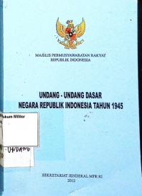 Undang-undang Dasar Negara RI MPR RI (BIRU)