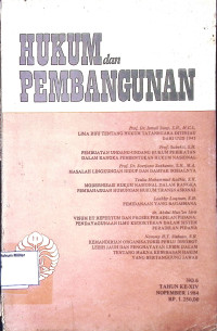 Hukum dan Pembangunan No. 6 Tahun ke-XIV(sampul coklat)