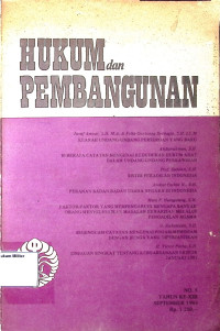 Hukum dan Pembangunan No. 5 Tahun ke-XIII (sampul Ungu)