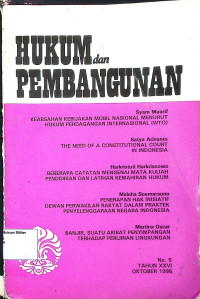 Hukum dan Pembangunan No. 5 Tahun XXVI (sampul ungu)