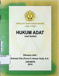 Hukum Adat (Sari Kuliah) 2010