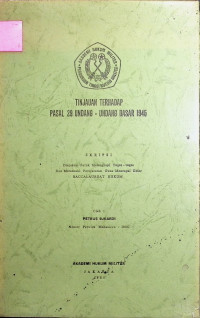 Skripsi : Tinjauan Terhadap Pasal 29 Undang-Undang Dasar 1945