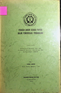 Skripsi : Peranan Ankum Sebagai Papera Dalam Pemeriksaan Pendahuluan