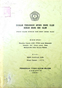 Skripsi : Masalah Perkawinan Antar Orang Islam Dengan Orang Non Islam