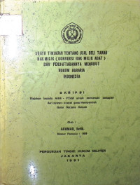 Skripsi : Suatu Tinjauan Tentang Jual Beli Tanah Hak Milik (Konversi Hak Milik Adat) Dan Pendaftarannya Menurut Hukum Agraria Indonesia