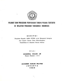 Skripsi : Pejabat Dan Prosedur Penyidikan Tindak Pidana Tertentu Di Wilayah Perairan Yuridiksi Indonesia