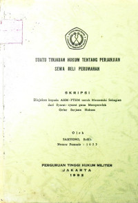 Skripsi : Suatu Tinjauan Hukum Tentang Perjanjian Sewa Beli Perumahan