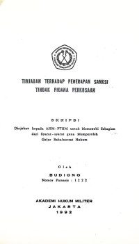 Skripsi : Tinjauan Terhadap Penerapan Sanksi Tindak Pidana Perkosaan