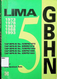 Lima GBHN (1973-1978-1983-1988-1993)