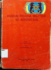 Hukum Pidana Militer di Indonesia