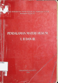 Pendalaman Materi Hukum I,II Dan III