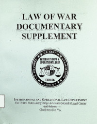 Law Of War Documentery Supplement