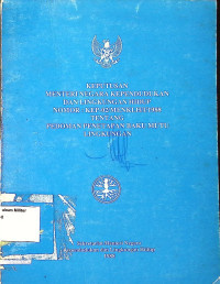 Keputusan Menteri Negara Kependudukan dan lingkungan Hidup No: KEP-02/MENKLH/1/1988 Tentang Pedoman Penetapan Baku Mutu Lingkungan