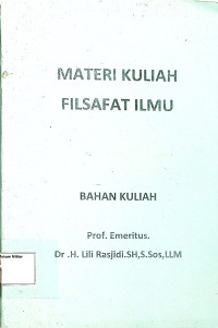 Materi Kuliah Filsafat Ilmu ( Bahan Kuliah )