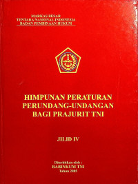 UU RI NO. 12 Thn 2003 Ttg Pemilihan Umum Anggota DPR, DPD, dan DPRD Beserta Penjelasannya; UU RI No. 15 Thn 2003 Ttg Penetapan Peraturan Pemerintah Pengganti UU Nop. 1 Thn 2002 Ttg Pemberantasan Tindak Pidana Terorisme Menjadi UU Beserta Penjelasannya; UU RI No. 16 Thn 2003 Ttg Penetapan Peraturan Permerintah Pengganti UU No. 12 Thn 2002 ttg Pemberlakuan Peraturan Pemerintah Pengganti UU No. 1 Thn 2002 Ttg Pemberantasan Tindak Pidana Terorisme Pada Peristiwa Peledakan Bom Di Bali Tgl 12 Oktober 2002 Menjadi UU Beserta Penjelsannya; UU RI No. 18 Thn 2003 ttg Advokat Beserta Penjelasannya; UU RI No. 23 Thn 2003 Ttg Pemilihan Umum Presiden dan Wakil Presiden Beserta Penjelasannya; UU RI No. 24 Thn 2003 ttg MK, UU RI No.4 th 2004  ttg Kekuasaan Kehakiman, UU RI No.5 Th 2004 ttg perubahan atas UU No. 14 th 1985 ttg MA, UU RI No.3 th 2002 ttg Pertahanan Negara, UU RI No. 34 th 2004 ttg TNI , Keputusan panglima TNI No. Kep/6/x/2003 ttg Tata Ruang, Waktu, Pakaian Seragam dan Tata Tertib, Keputusan Panglima TNI No. Kep/3/IV/2004 ttg Persyaratan, Pengangkatan, dan Pemberhentian Penyidik