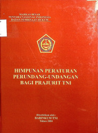 UU No. 23 PRP Th 1959 Ttg Keadaan Bahaya ; PP Pengganti UU No. 52 Th 1960 Ttg perubahan Pasal 43 Ayat 5 PP Pengganti UU No. 23 Th 1959 ; Rome Statute of The National Criminal Court ; UU RI No. 26 Th 1999 Ttg Pencabutan UU No. 11/PNPS/Tahun 1963 Ttg Pemberantasan Kegiatan Subversi ; UU RI No.27 Th 1999 Ttg Perubahan kitab UU Hukum Pidana yang Berkaitan dengan Kejahatan Thd Keamanan Negara ; UU No. 31 Th 1999 Ttg Pemberantasan Tindak Pidana korupsi ; UU No. 22 Th 2000 Ttg Grasi ; UU No. 26 Th 2000 Ttg Pengailan HAM ; UU No. 16 Th 2001 Ttg Yayasan ; UU No. 20 Th 2001 Ttg Perubahan UU No. 31 Th 1999 Ttg Pemberantasan Tindak Pidana Korupsi ; UU No. 3 Th 2002 Ttg Pertahanan Negara