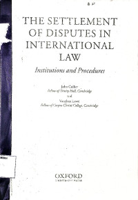 The Settlement Of Disputes In International Law