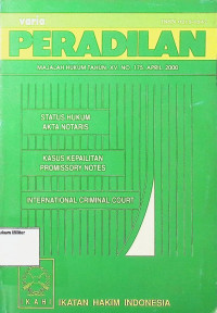 Varia Peradilan : Majalah Hukum Tahun XV No. 175 (April 2000)