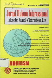 Jurnal Hukum Internasional (Vol. 11 No. 2 - Januari 2014)