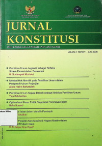 Jurnal Konstitusi : PKK Fakultas SYARIAH IAIN Antasari