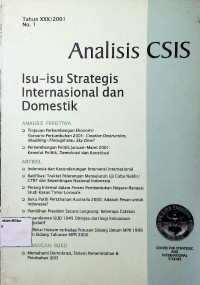 Analisis CSIS Isu-isu Strategis Internasional dan Domestik