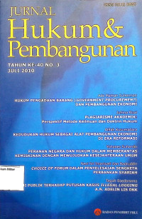 Jurnal Hukum & Pembangunan : Thn ke-40 No. 3 Juli 2010