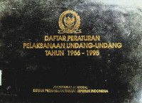 Daftar Peraturan Pelaksanaan Tahun 1966-1995