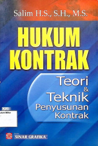 Hukum Kontrak : Teori & Tejnik Penyusunan Kontrak