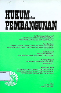 Hukum dan Pembangunan No. 2 tahun XXXI (SAMPUL HIJAU)