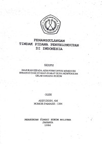 Skripsi : Penanggulangan Tindak Pidana Penyelundupan Di Indonesia