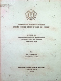 Skripsi : Penangguhan Penahanan Menurut Undang-Undang Nomor 8 Tahun 1981 (KUHAP)