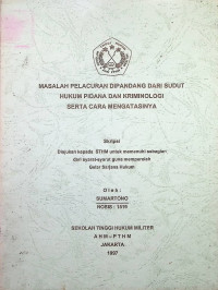 Skripsi : Masalah Pelacuran Dipandang Dari Sudut Hukum Pidana dan Kriminologi Serta Cara Mengatasinya