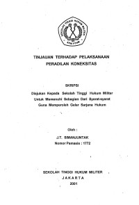 Skripsi : Tinjauan Terhadap Pelaksanaan Peradilan Koneksitas