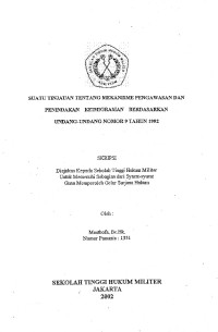 Skripsi : Suatu Tinjauan Tentang Mekanisme Pengawasan Dan Penindakan Keimigrasian Berdasarkan Undang-Undang Nomor 9 Tahun 1992