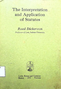 The Interpretation and Application of Statutes