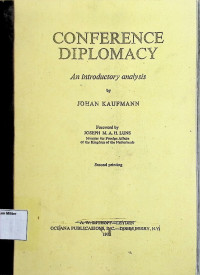 Conference Diplomacy An Introductory Analysis