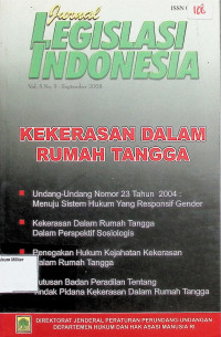 Jurnal Legislasi Indonesia : Kekerasan dalam rumah tangga