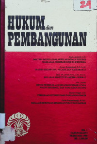 Hukum dan Pembangunan No. 1 Tahun Ke-XVI Februari 1986