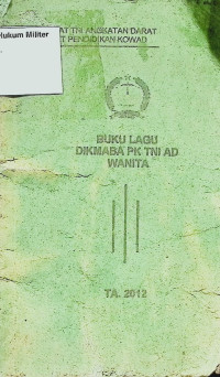 Buku Lagu Dikmaba PK TNI AD Wanita