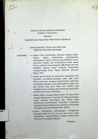 Undang-undang Republik Indonesia No. 12 Tahun 2011 Tentang Pembentukan Peraturan Perundang-undangan