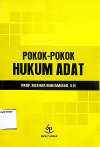 Pokok-pokok Hukum Adat