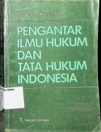 Pengantar Ilmu Hukum dan Tata Hukum Indonesia