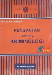 Image of Pengantar tentang Kriminologi