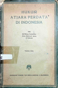 Hukum Atjara Perdata di Indonesia