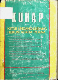 KUHAP Kitab Undang-Undang Hukum Acara Pidana